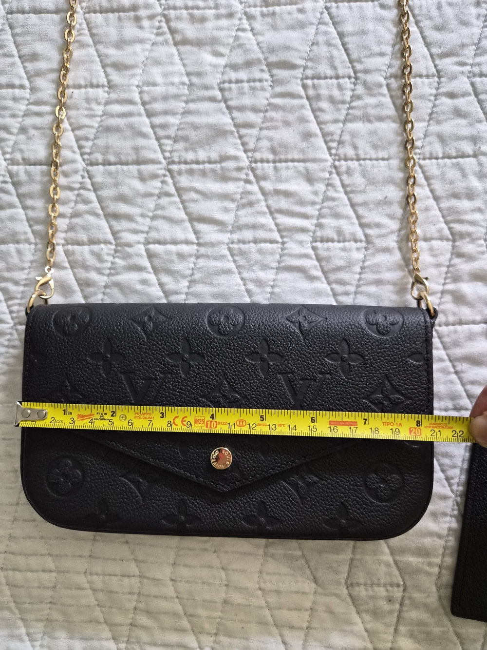 Louis Vuitton 3 Pieces Set Black Monogram Empreinte Chain Crossbody Bag - Picture 4 of 14